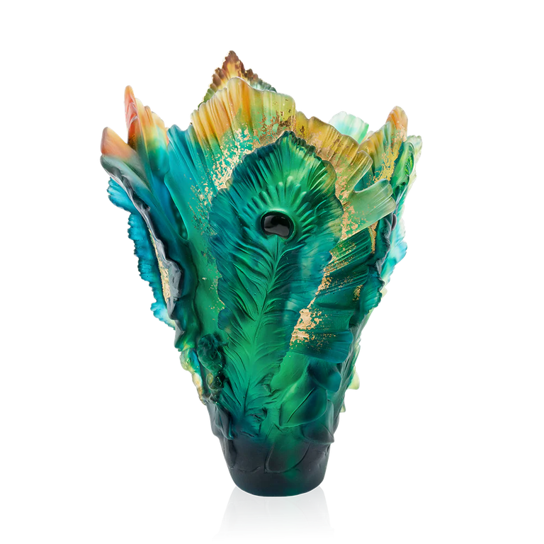Large Peacock Flower Vase
