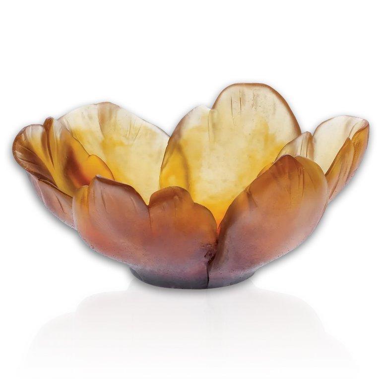 Small Tulip Bowl In Amber