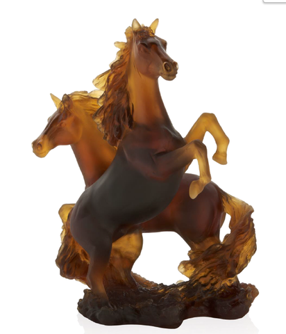 Two Horse Cavalcade Sculpture