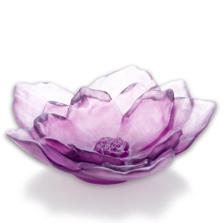 05733- Small Violet Camellia Bowl