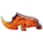 Amber Ongava Rhinoceros By Ge Pellini