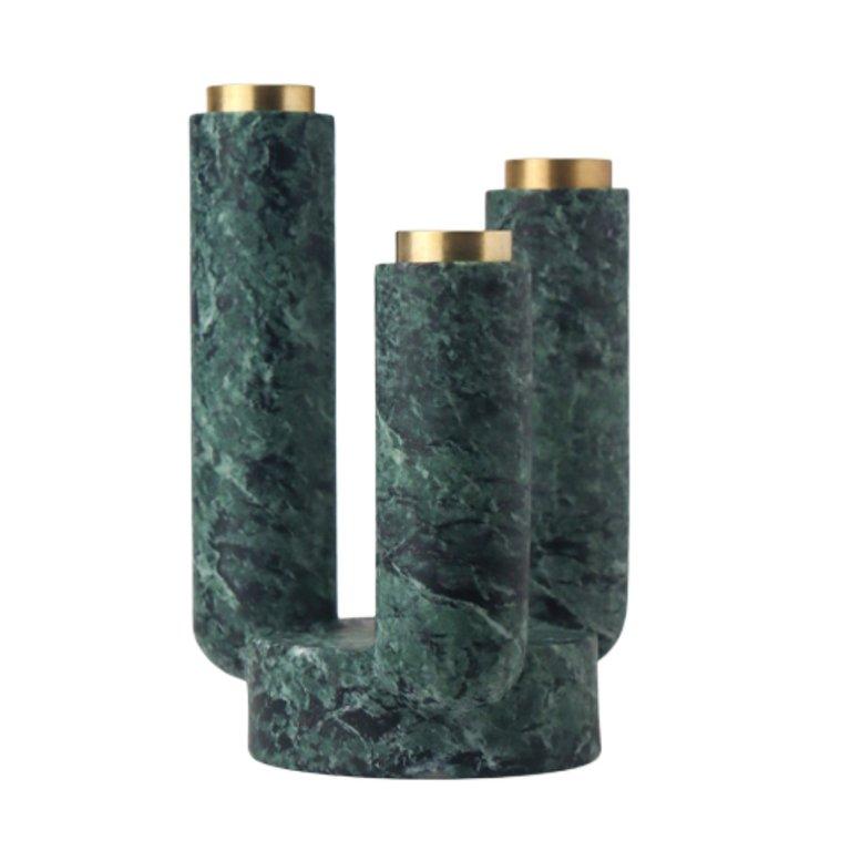 SPLENDIDO CANDLE HOLDER TRAVERTINO TITANIUM