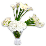 Calla Lily & Hydrangea Flare Vase