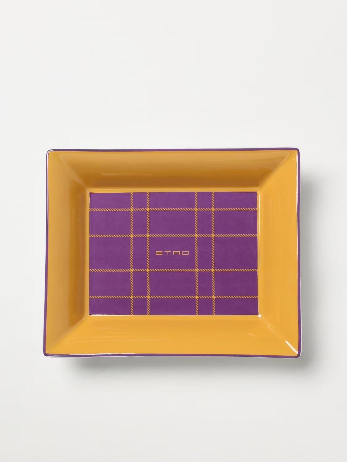 Rectangle Tartan Tray-Yellow