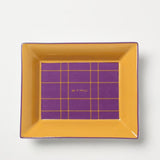 Rectangle Tartan Tray-Yellow