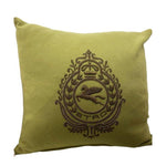 Crest Embroidered Cushion 2 Pc Set-Parrot Green