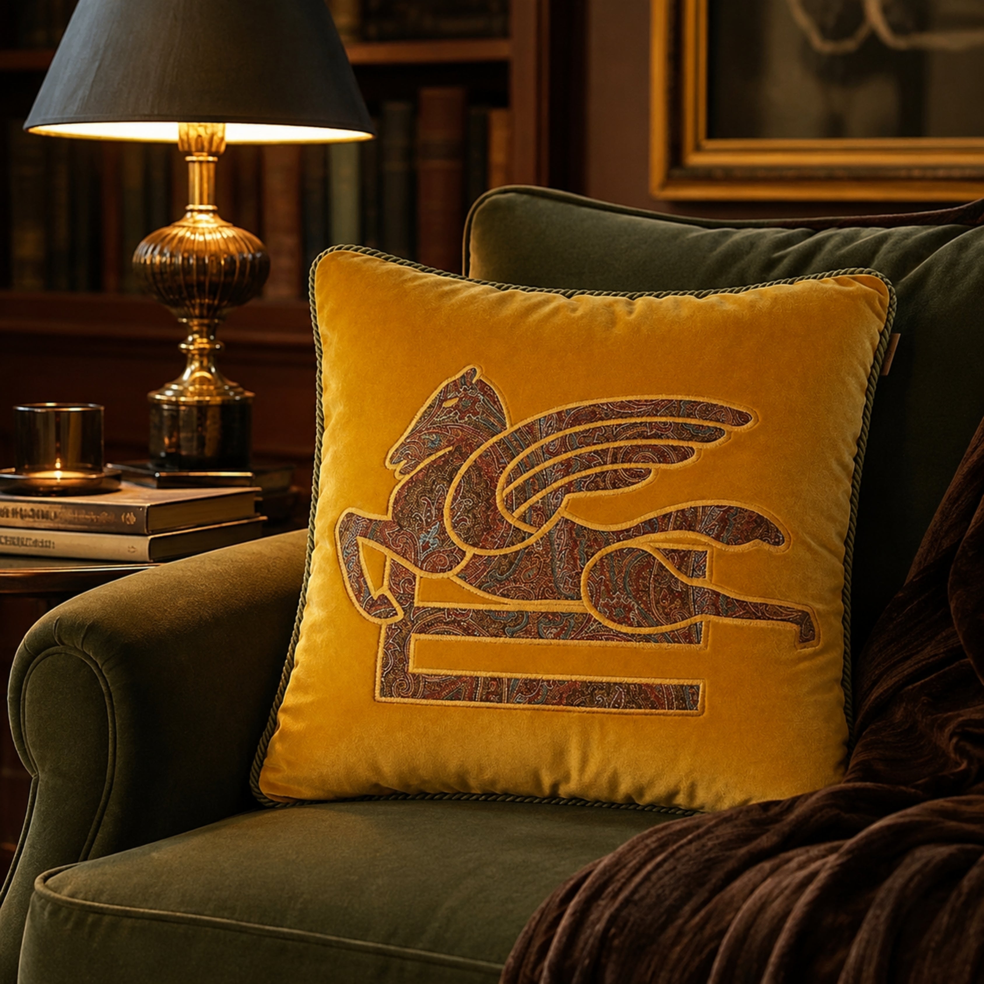 Ukaa0005 Somerset Embroidered Cushion W/Cord - Etro (view 2)