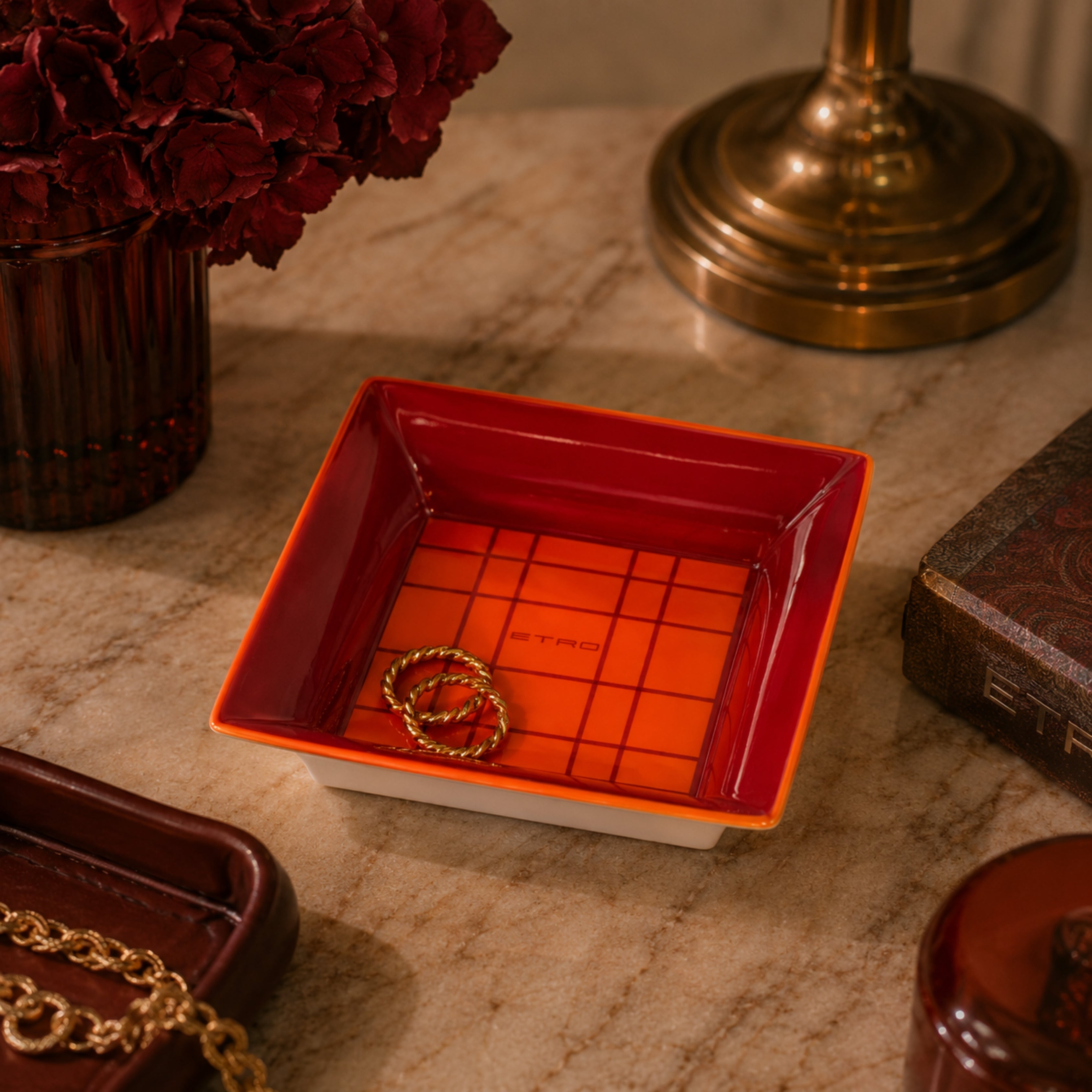 Tartan Tray-Red - Etro (view 2)