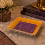 Rectangle Tartan Tray-Yellow - Etro (view 2)