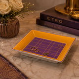 Rectangle Tartan Tray-Yellow - Etro (view 2)