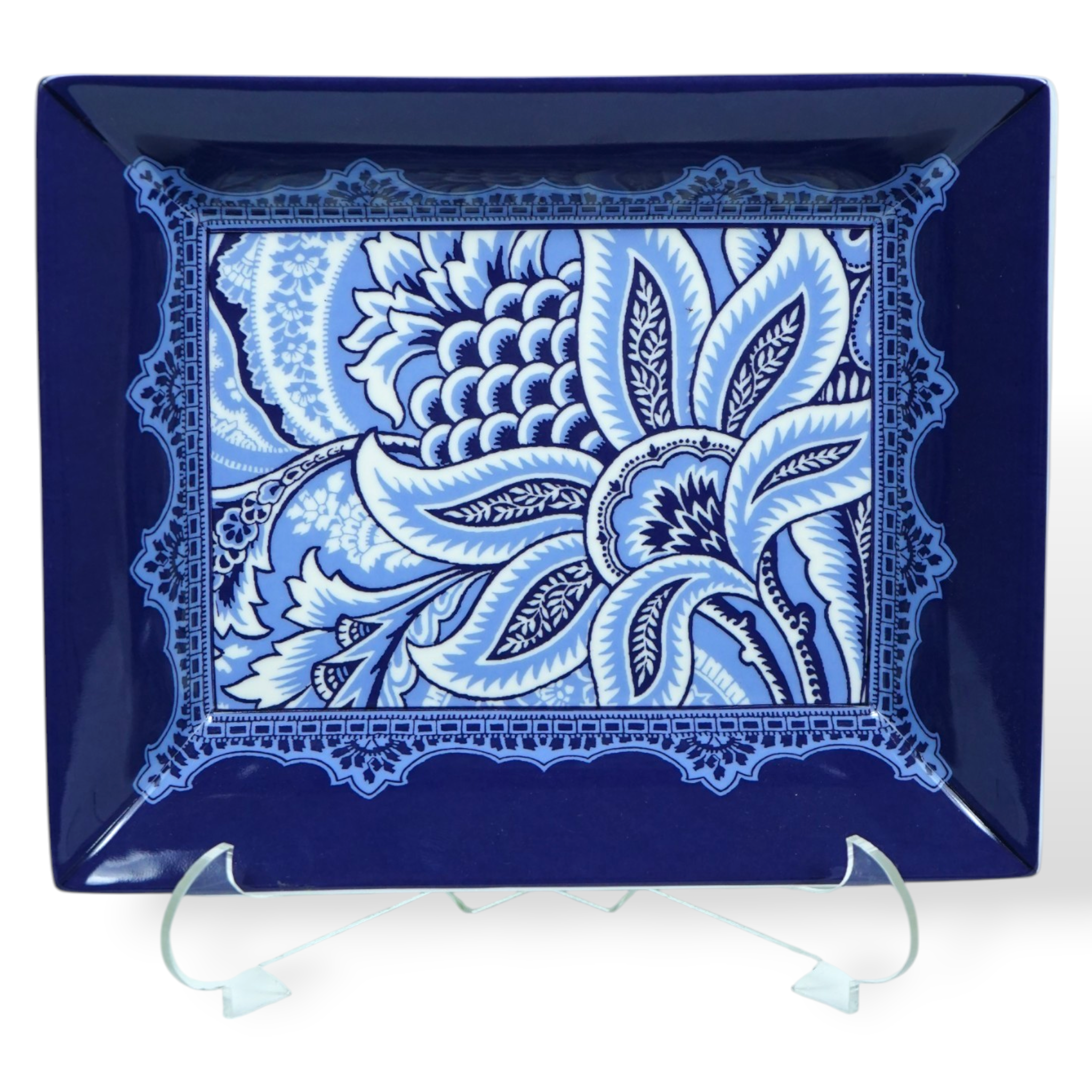 Bloom Rectangular Tray - Navy