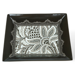 Bloom Rectangular Tray - Black