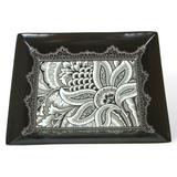 Bloom Rectangular Tray - Black