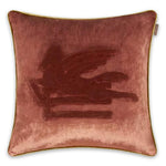 New Pegaso Emroidered Cushion W/Cord-Burnt