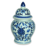S/2 Jar Porcelain White/Blue 'Ming'