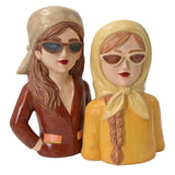 S/2X2 ASS.CERAMIC LADY'S FACE 'GARBO'