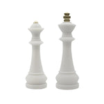 SET OF 2 RESIN MARBLE LOOK CHESS PLAYERS 'KING/QUEEN