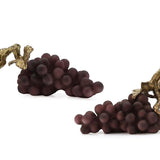 SET OF 2 ASS.DECO.OBJECT GRAPES PURPLE RESIN