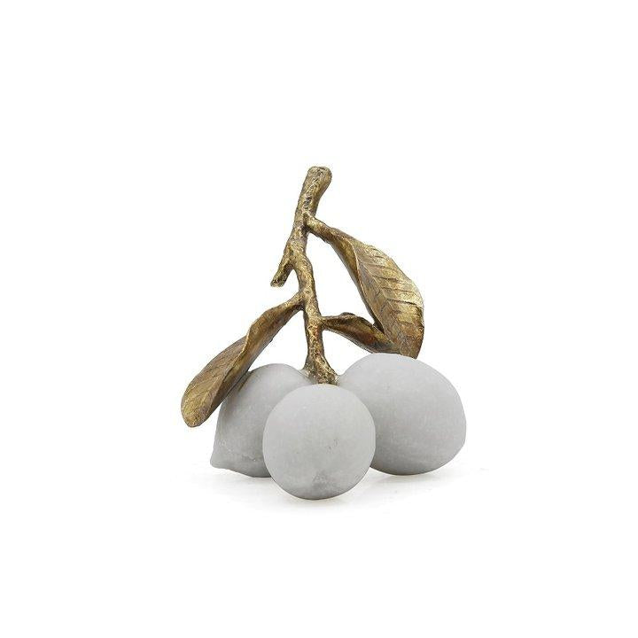 DECO OBJECT LEMON MARBLE LOOK RESIN