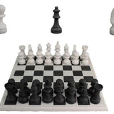 WHITE/BLACK RESIN CHESS WITH PCS