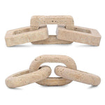 SET OF 2  DECORATIVE OBJECTS 'SERAVEZZA' IN TRAVERTINE
