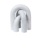 SET OF 3 WHITE MARBLE MINIMALIST ARC