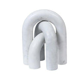 SET OF 3 WHITE MARBLE MINIMALIST ARC