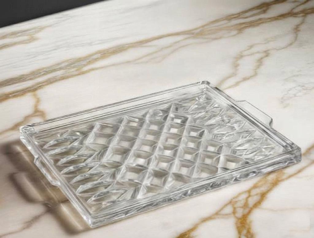 TORINO LARGE TRAY - CLEAR CRYSTAL