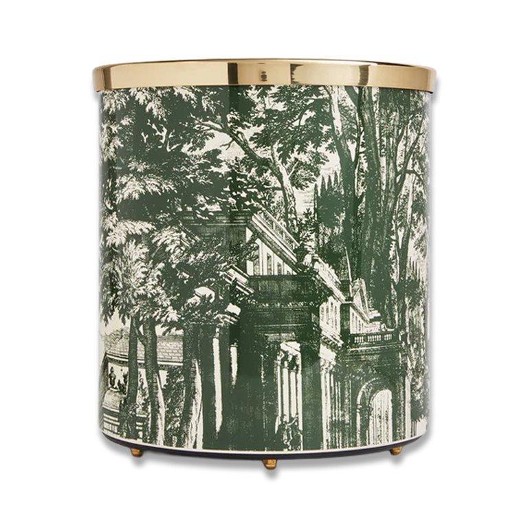 Paper Basket Giardino Settecentesco Green/Ivory