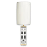 Cylindrical Pleated Lampshade White