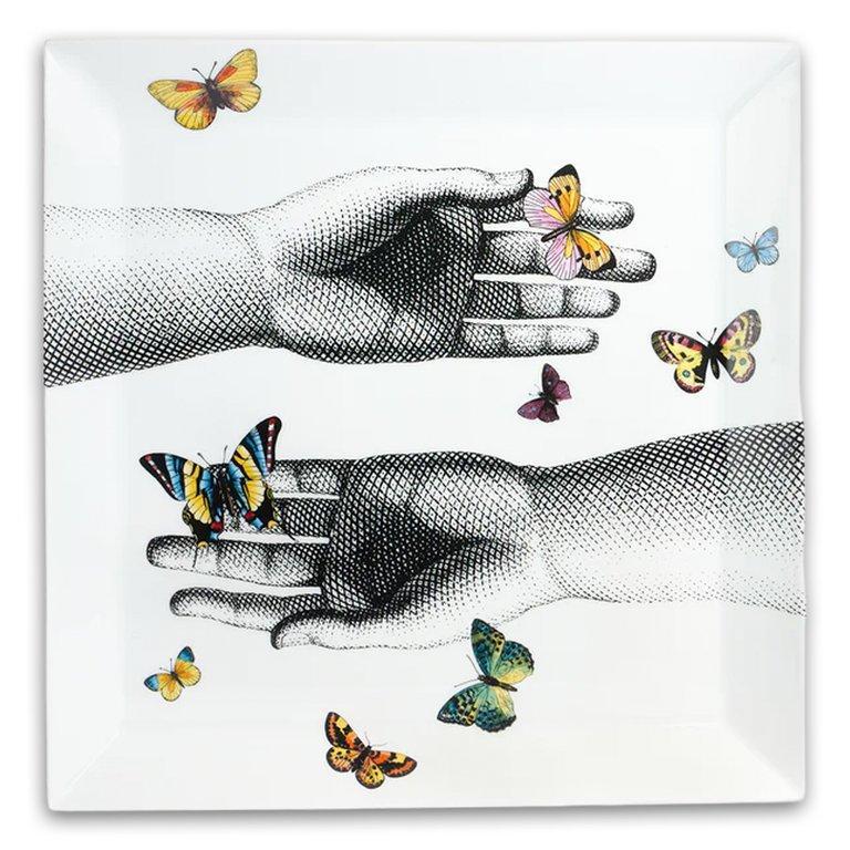 Square Tray Mani E Farfalle Color
