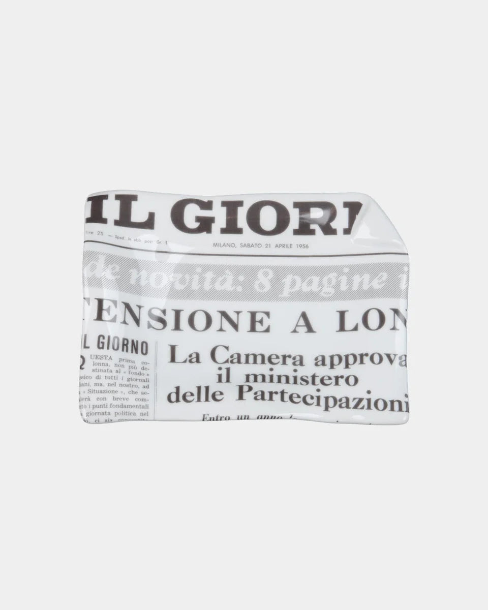 Medium sheet ashtray Giornali Il Giorno black/white