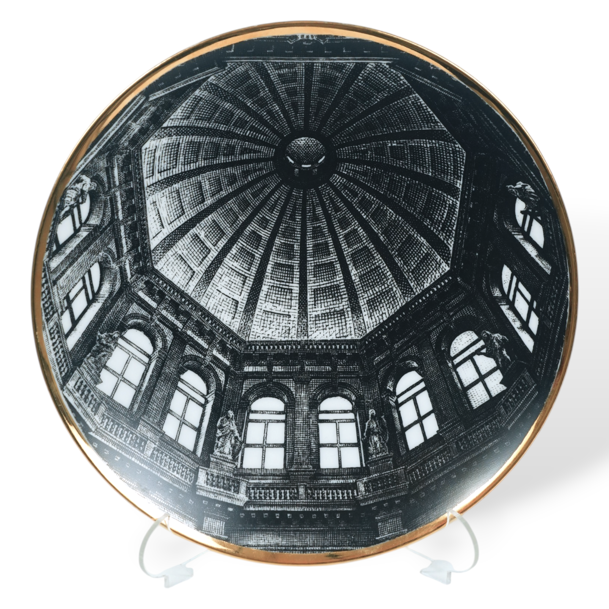 Plate Cupola Santa Maria Della Salute (Venezia) Gold/Black/White