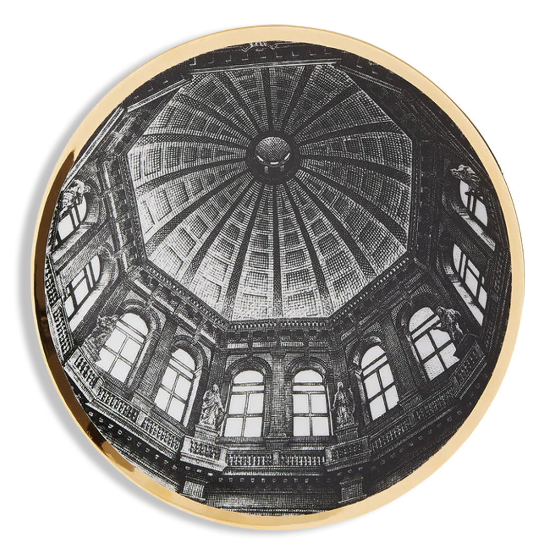 Plate Cupola Santa Maria Della Salute (Venezia) Gold/Black/White