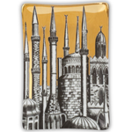 Rectangular Ashtray Minareti Gold/Black/White - Fornasetti