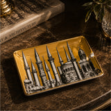 Rectangular Ashtray Minareti Gold/Black/White - Fornasetti (view 2)