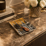 Rectangular Ashtray Minareti Gold/Black/White - Fornasetti (view 2)