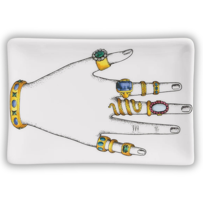Rectangular Ashtray Mano Con Anelli - Fornasetti