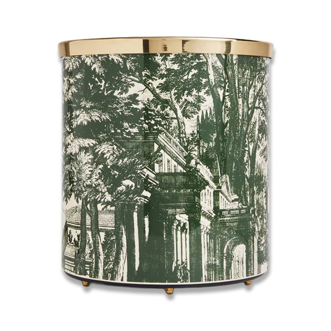 Paper Basket Giardino Settecentesco Green/Ivory