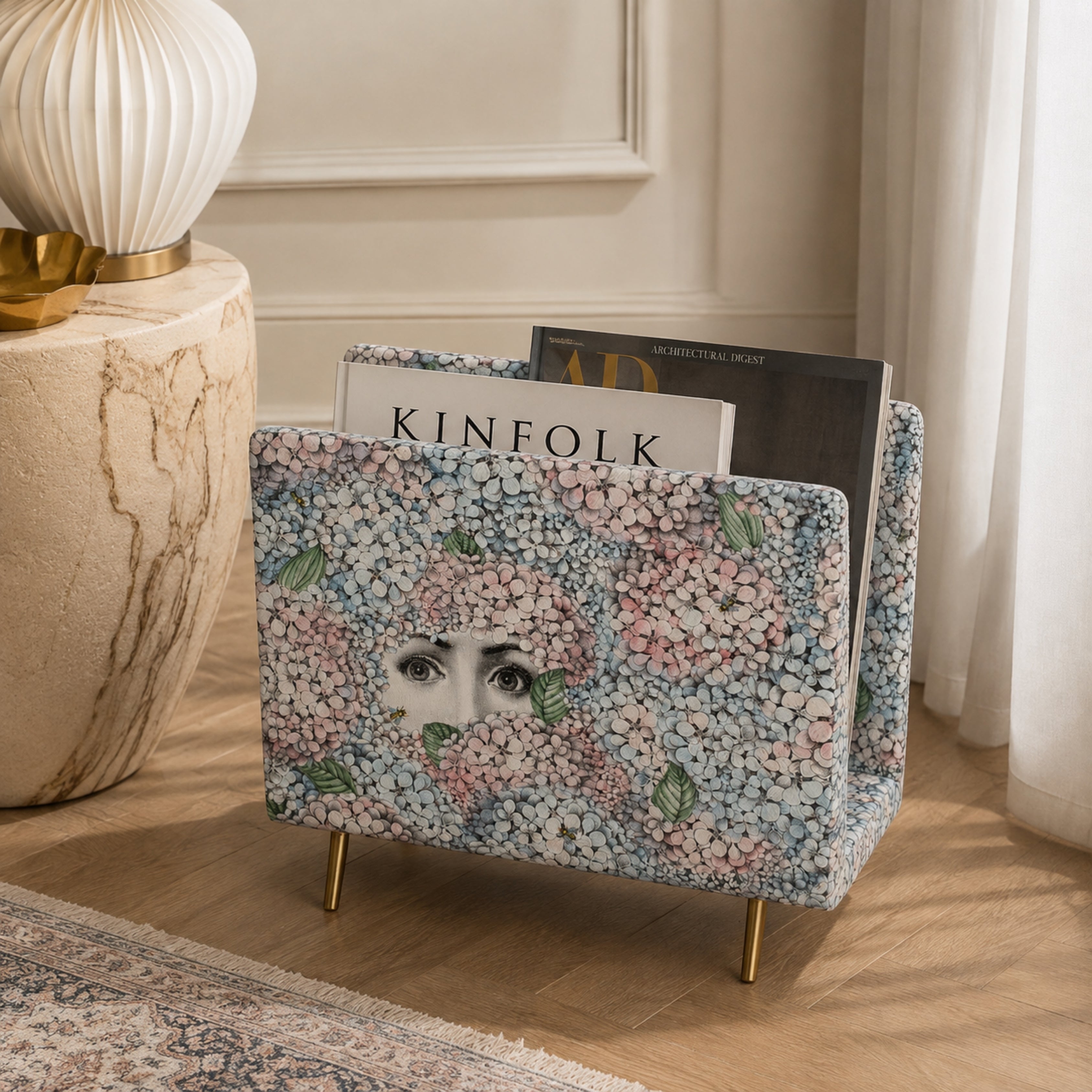 Magazine Rack Ortensia Colour Front & Back - Fornasetti (view 2)