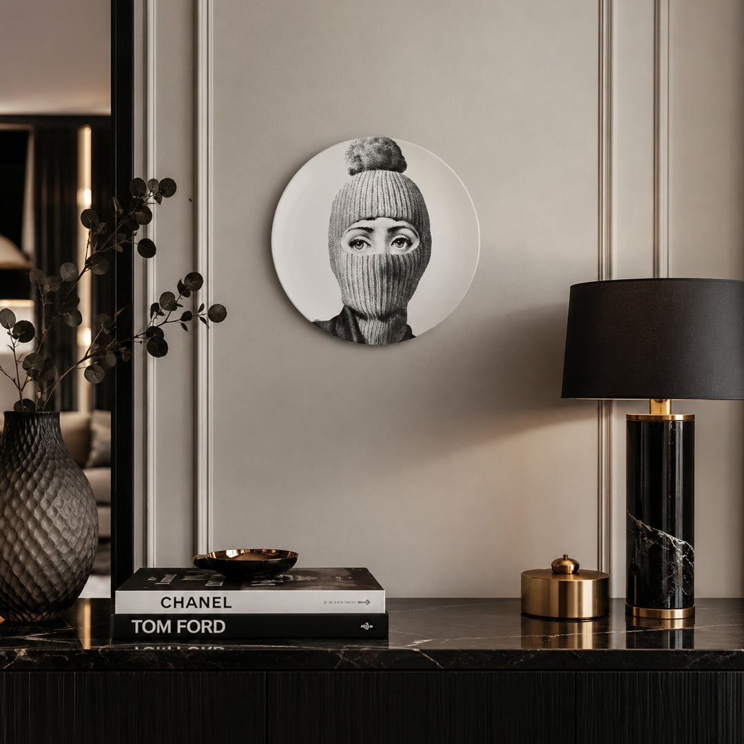 Wall Plate Tema E Variazioni N.160 Black/White (view 2)