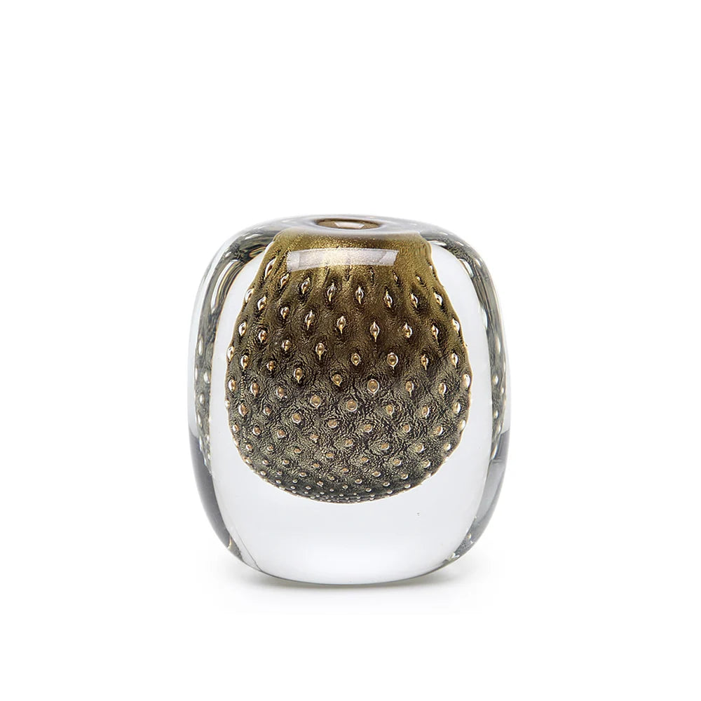 BALLOTON SQUARE VASE BLACK-GOLD