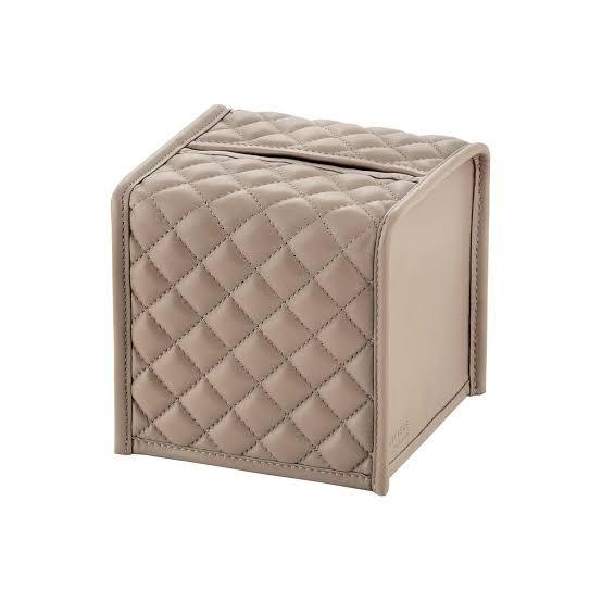 Riviere - Elba Diamonds Square Tissue HolderRiviere: Taupe