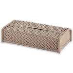 Rivere - Elba Handwoven Rectangular Tissue Holder Riviere: Taupe