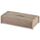 Rivere - Elba Handwoven Rectangular Tissue Holder Riviere: Taupe