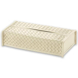 Rivere - Elba Handwoven Rectangular Tissue Holder Riviere: Ivory