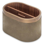 Riviere - Dama Magazine Holder
Nabuk Riviere: Khaki
Riviere -Dama - Fin Metalli: Antique Brass
Riviere -Dama - Fin Wood: Walnut
