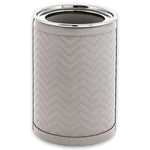 Riviere - Stainless Steel Thermic Bottle Cooler Covered With Quilted Herringbone Leather