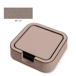 TAO COASTER HOLDER SQUARE ROUNDED WITH 6 TAO COASTERS-MUD