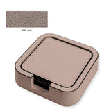 TAO COASTER HOLDER SQUARE ROUNDED WITH 6 TAO COASTERS-MUD